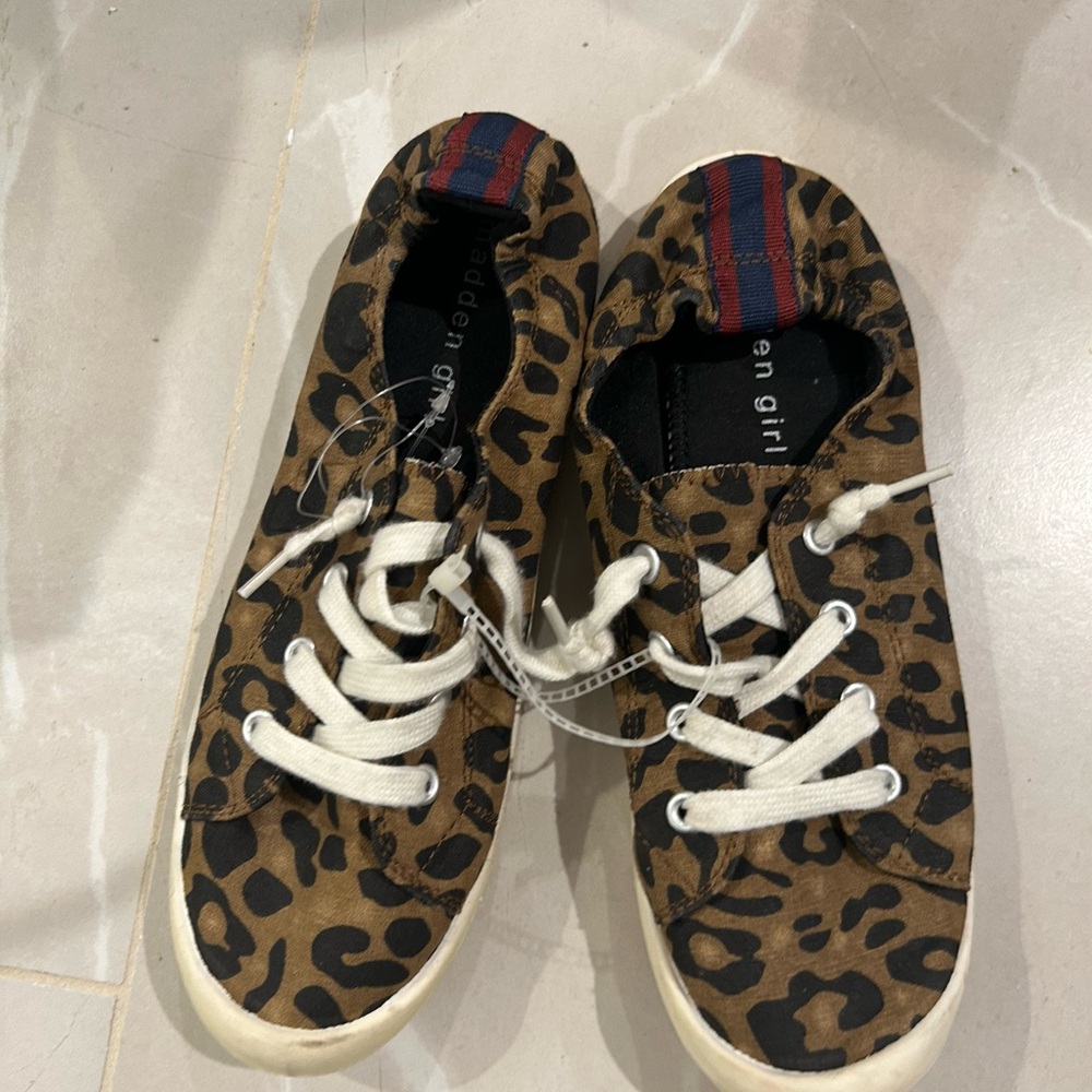 Leopard Print Sneakers with White Laces